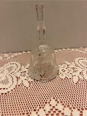 Vintage Emson 24% Lead Crystal Bell "THE LORD IS MY SHEPHERD..." Made In Taiwan